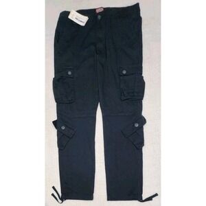 New Matchstick Military Cargo Pant Men 38x32 Black Cotton Utility Hiking Outdoor